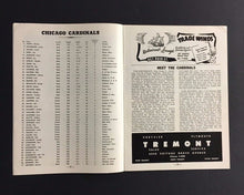 Load image into Gallery viewer, 1954 Comiskey Park NFL Program Chicago Cardinals Baltimore Colts Bidwell Game