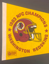 Load image into Gallery viewer, 1984 Super Bowl XVIII Washington Redskins 1983 NFC Champions Full Size Pennant