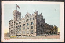 Load image into Gallery viewer, 1900s Montreal Canada Postcard Canadian Pacific Railway Windsor St Station