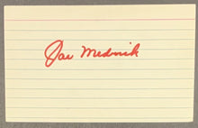 Load image into Gallery viewer, Joe Medwick Autographed Index Card Authenticated JSA COA Signed MLB + Photo