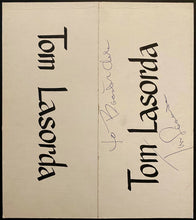 Load image into Gallery viewer, 1950 MLB Baseball Signed Name Card Autographed Tommy Lasorda Los Angeles Dodgers