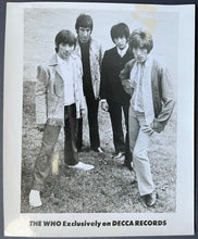 Load image into Gallery viewer, The Who Band Type 1 B&W Promotional Band Photo Music Rock Roger Daltrey LOA VTG