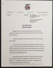 Load image into Gallery viewer, 1992-1993 NHL Stanley Cup 100th Anniversary Centennial Press Kit Hockey Photos