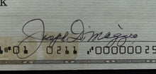 Load image into Gallery viewer, Joe DiMaggio Signed Check Yankee Clipper 1991 Autographed Cheque MLB JSA LOA