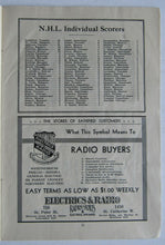 Load image into Gallery viewer, 1932 Montreal Forum NHL Program Montreal Maroons vs NY Rangers Lionel Conacher