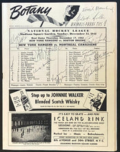 Load image into Gallery viewer, 1942 NHL Hockey Program Signed x11 NY Rangers Montreal Canadiens Autographed
