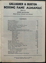 Load image into Gallery viewer, Gallagher + Burton Distillers Promotional 1960 Boxing Fans Almanac Booklet