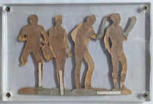 Load image into Gallery viewer, C Late 1800's Sports Cutouts in Screwdown Hockey Lacrosse Vintage Historical
