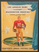 Load image into Gallery viewer, 1958 NFL Program LA Times 14th Annual Charity Football Game Rams vs Redskins