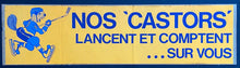 Load image into Gallery viewer, 1970 Very Rare Vintage Original QMJHL Hockey Sherbrooke Castors Bumper Sticker