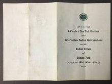 Load image into Gallery viewer, 1941 Belmont Park Horse Racing Pre-Race Fashion Show Program Fall Meet Rare