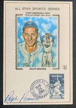 Load image into Gallery viewer, 1951 Ralph Branca Bobby Thomson Signed Shot Heard Around The World JSA Post Card