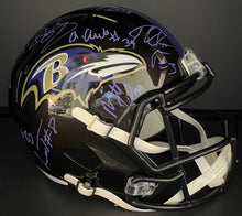 Load image into Gallery viewer, 2019/20 Baltimore Ravens Team Signed x23 Riddell Helmet Beckett Jackson Harbaugh