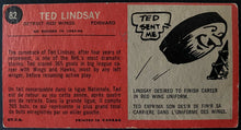 Load image into Gallery viewer, 1964-65 Vintage Detroit Red Wings Ted Lindsay Topps Tallboy NHL Hockey Card