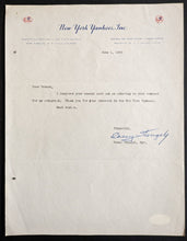 Load image into Gallery viewer, 1949 Casey Stengel Autographed Letter Signed New York Yankee Letterhead JSA