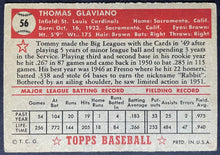 Load image into Gallery viewer, 1952 Topps Baseball Tommy Glaviano #56 St. Louis Cardinals Vintage MLB Card