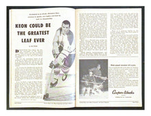 Load image into Gallery viewer, 1963 NHL Hockey Program Toronto Maple Leafs v Montreal Canadiens Bob Pulford