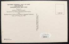 Load image into Gallery viewer, Hal Newhouser Signed Hall Of Fame Plaque Autographed Postcard Tigers HOF MLB JSA