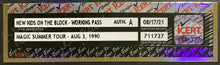 Load image into Gallery viewer, 1990 New Kids On The Block Working Backstage Pass Magic Summer Tour iCert