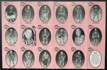 Load image into Gallery viewer, Maurice Richard Autographed Signed Full Sheet of 1990's Oldtimers Cards NHL JSA