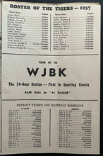 Load image into Gallery viewer, 1937 Tiger Stadium MLB Baseball Scorecard Program Tigers vs Chicago White Sox