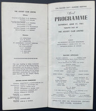 Load image into Gallery viewer, 1961 Queen’s Plate Stakes Horse Race Racetrack Program Woodbine Toronto