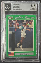 Load image into Gallery viewer, 1991 NetPro #7 Pete Sampras Tour Stars Prototypes Tennis Card Beckett 8.5 NM-MT+