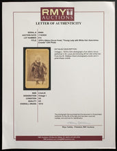 Load image into Gallery viewer, 1870's Carte De Viste Albino St.Louis Circus Freak Young Lady White Hair LOA