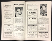 Load image into Gallery viewer, Vtg 1953 NHL Oldtimers Hockey Program Kingston Goodyears Charlie Conacher