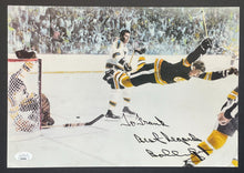Load image into Gallery viewer, Bobby Orr Signed 1970 Cup Winning Goal Photo Autographed Boston Bruins JSA