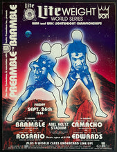 Load image into Gallery viewer, 1986 Light Weight Championship Fight Poster Bramble / Rosario Camacho / Edwards