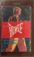 Load image into Gallery viewer, 1983 David Bowie Serious Moonlight Tour Access All Areas Pass iCert