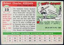 Load image into Gallery viewer, 1955 Topps Baseball #10 Bob Keegan Chicago White Sox Vintage MLB Sports Card