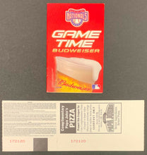 Load image into Gallery viewer, 2005 RFK Stadium Washington Nationals Inaugural Season MLB Ticket + Schedule