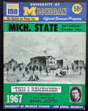 Load image into Gallery viewer, 1967 University Of Michigan Stadium Football Game Program Vs. Michigan State