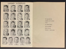 Load image into Gallery viewer, 1964 London Gardens Jr B. Ontario Hockey Program Nationals vs St. Thomas Barons