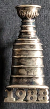 Load image into Gallery viewer, 1988 NHL Hockey Stanley Cup Pin 925 Sterling Silver Issued to VIPs Oilers Bruins