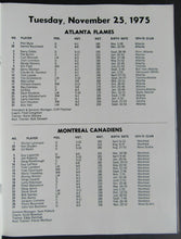 Load image into Gallery viewer, 1975 Omni Coliseum Rare NHL Hockey Program Atlanta Flames vs Montreal Canadiens