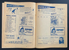 Load image into Gallery viewer, 1953 Montreal forum NHL Hockey Program Canadiens vs Boston Bruins Vintage