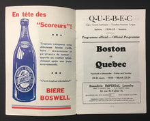 Load image into Gallery viewer, 1935 Canadian American Hockey League Program Boston Cubs Vs Quebec Beaver