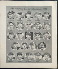 Load image into Gallery viewer, 1924 World Series Baseball Program Game 3,4,5 Washington Senators vs Giants