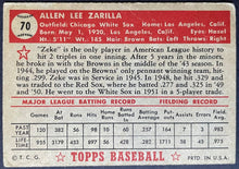 Load image into Gallery viewer, 1952 Topps Baseball Al Zarilla #70 Chicago White Sox MLB Card Vintage