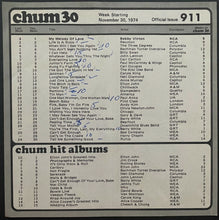 Load image into Gallery viewer, Vintage 1974 1050 Chum Radio Chart Gilles Gratton Cover Toronto Toros Hockey