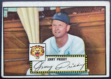 Load image into Gallery viewer, 1952 Topps Baseball Jerry Priddy #28 Detroit Tigers Vintage MLB Card Black Back
