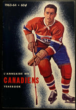 Load image into Gallery viewer, 1964-65 NHL Hockey Montreal Canadiens Yearbook / Media Guide Jean Beliveau Cover