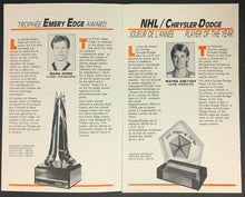 Load image into Gallery viewer, 1986 NHL Awards Luncheon Program Wayne Gretzky Featured 1984-85 Player Of Year