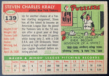Load image into Gallery viewer, 1955 Topps Baseball #139 Steve Kraly New York Yankees Vintage MLB Card