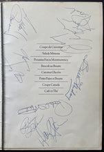 Load image into Gallery viewer, 1976 Canada Cup Kick Off VIP Dinner Menu Team Canada Signed x45 + HOFers JSA LOA