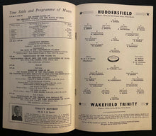 Load image into Gallery viewer, 1962 Wembley Challenge Cup Final Program Huddersfield Wakefield Trinity Vintage