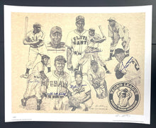 Load image into Gallery viewer, Negro League Legends Vintage Autographed Multi Signed Print x5 Players JSA LOA